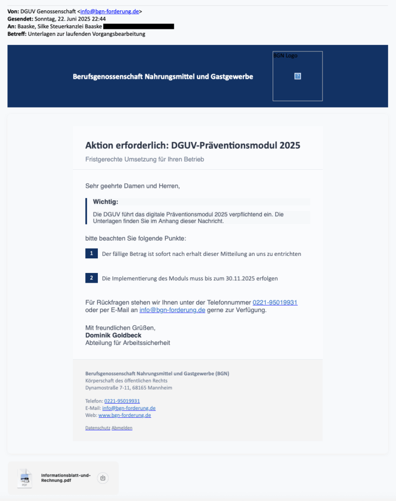 250623 Spam-Mail-DGUV
